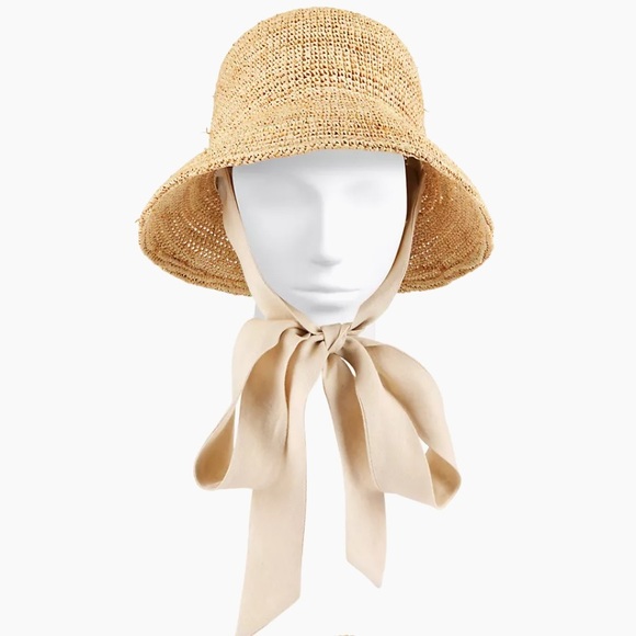 Lack of Color - Inca Raffia Bucket Hat with Ivory Tie NWT - Picture 3 of 7